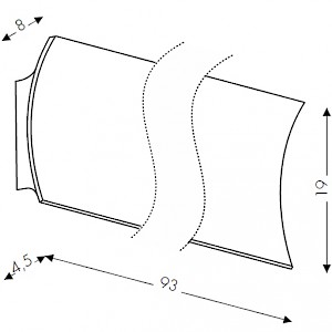 Dimensioni applique Orizzonte 4